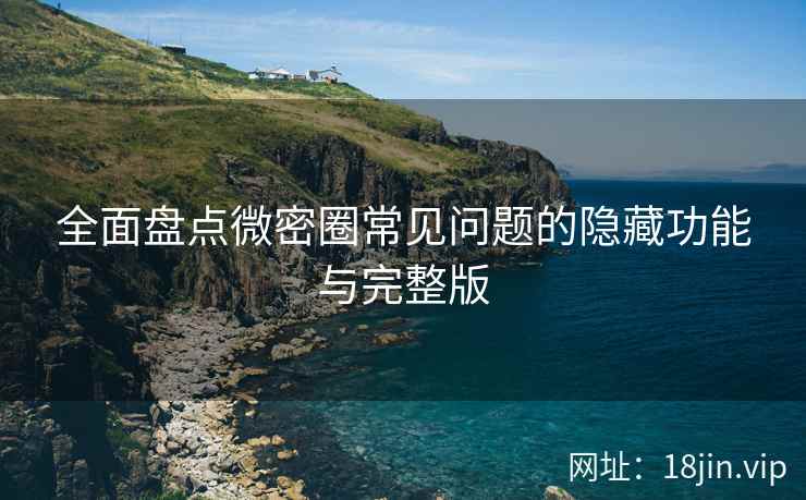 全面盘点微密圈常见问题的隐藏功能与完整版