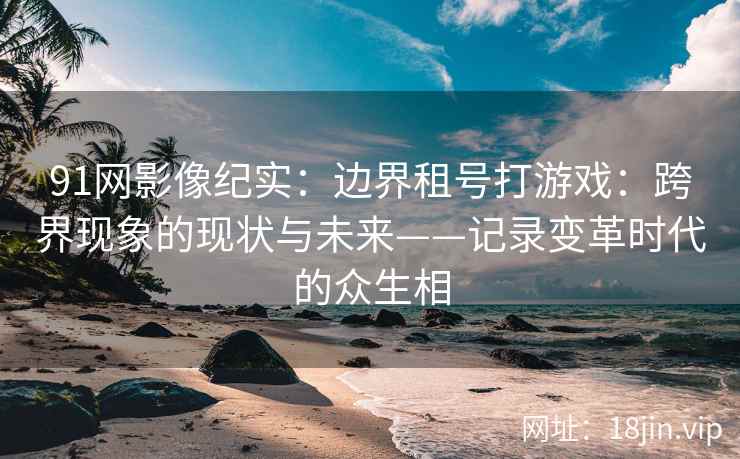 91网影像纪实：边界租号打游戏：跨界现象的现状与未来——记录变革时代的众生相
