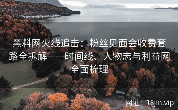 黑料网火线追击：粉丝见面会收费套路全拆解——时间线、人物志与利益网全面梳理